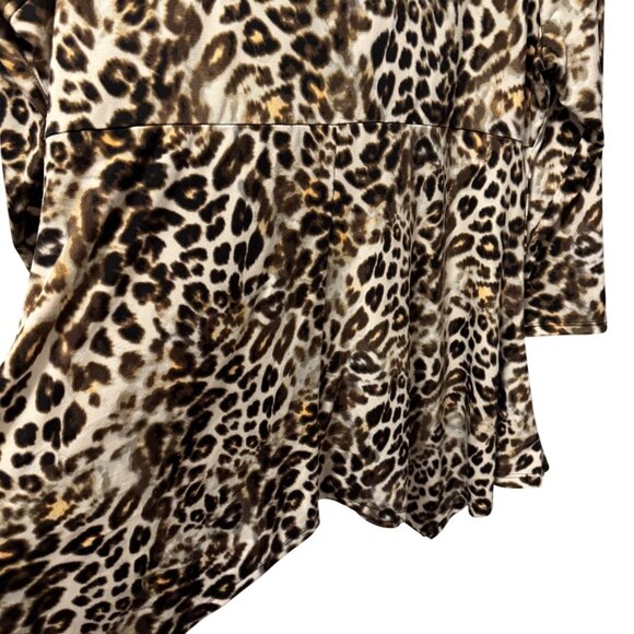 Chaus New York Animal Print Cowl Neck Top Sz XL tunic - Picture 12 of 12